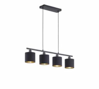 Trio RL Tommy R30334079 lampa wisząca zwis 4x28W E14 czarny