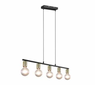 Trio RL Vannes R30185008 lampa wisząca zwis 5x40W E27 brązowa