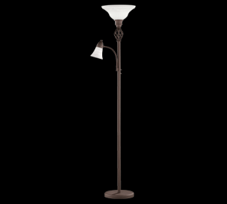 Trio Rustica 4602021-24 lampa podłogowa stojąca 1x100W E27 + 1x40W E14 rdzawy / biały