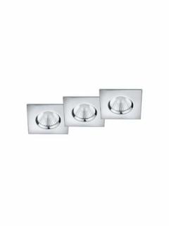 Trio Zagros 650610306 oczko komplet 3 sztuki IP65 3x5,5W LED 3000K chrom