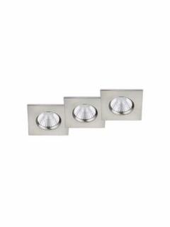 Trio Zagros 650610307 oczko komplet 3 sztuki IP65 3x5,5W LED 3000K nikiel mat - wysyłka w 24h