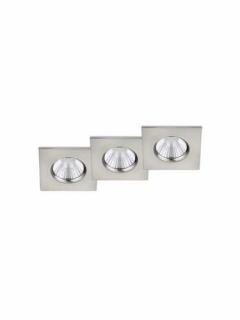 Trio Zagros 650610307 oczko komplet 3 sztuki IP65 3x5,5W LED 3000K nikiel mat