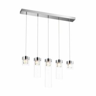 Zuma Line Gem P0389-05E-B5AC lampa wisząca zwis 5X28 G9 srebrna