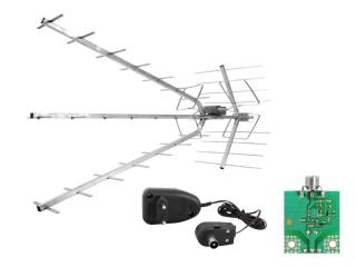 Antena DVB-T AP-TRIA-UNI COMBO VHF/UHF MUX-8 polaryzacja pionowa(V) lub pozioma(H) aktywna.
