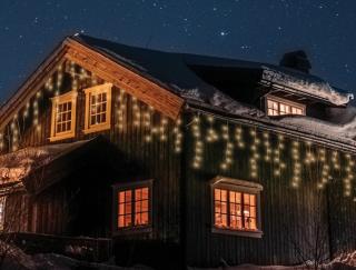 Girlanda świetlna 500 LED, 100 sopli, światło ciepłe białe+FALSH ciepły biały