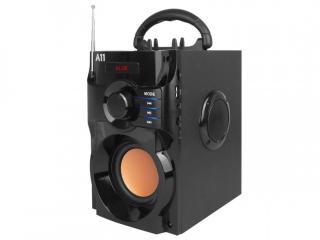 Głośnik Retro A11, 10 W, Bluetooth, radio FM, USB, Micro SD, AUX, pilot, wbudowany akumulator.