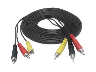 Kabel 3 wtyki RCA - 3  wtyki RCA, 1.2m.