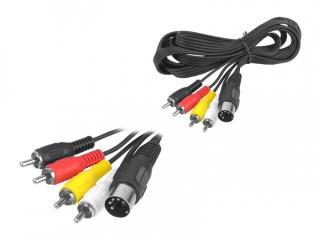 Kabel DIN-4xRCA 1,5m-1,8m