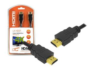 Kabel HDMI-HDMI v2.0, 3m, 4K.