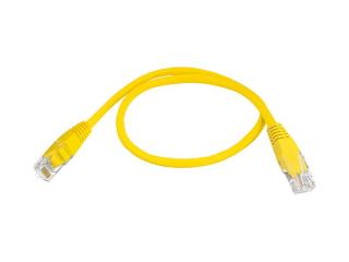 Kabel komputerowy sieciowy 1:1 8p8c (patchcord), 0,5m, żółty.