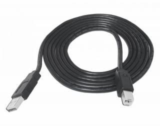 Kabel komputerowy wtyk USB A - wtyk USB B, 1.5m, czarny.
