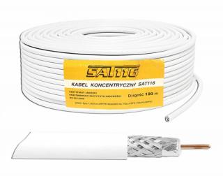 Kabel koncentryczny SAT116 1.16 Cu + 128x0.12, 100m.