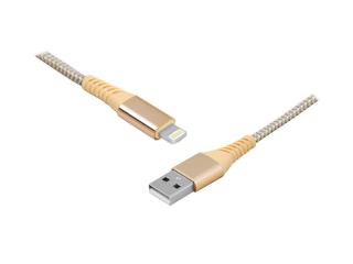 Kabel USB - IPHONE 8pin, 1m, złoty.