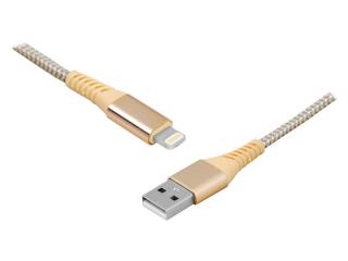 Kabel USB - IPHONE 8pin 2m złoty.