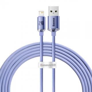Kabel USB - IPHONE 8pin Lightning, 2m, 2,4A, BASEUS Crystal Quick Charge.
