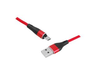 Kabel USB - IPHONE 8pin w oplocie 1m czerwony