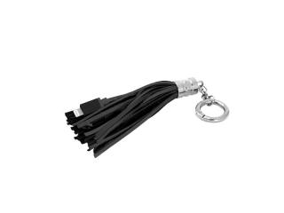 Kabel USB-Iphone brelok, czarny.
