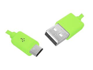 Kabel USB-micro USB 1,5m, zielony, HQ.