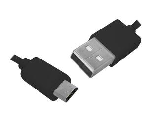 Kabel USB -microUSB, 1m, czarny.