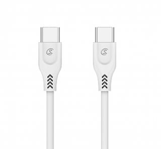 KABEL USB TYP-C/TYP-C (PD)  3.1A, SOMOSTEL, BIAŁY, 3100mAh, QC 3.0, 2m, POWERLINE SMS-BT05.