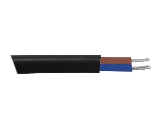 Kabel zasilający 2x0.5 czarny 2m