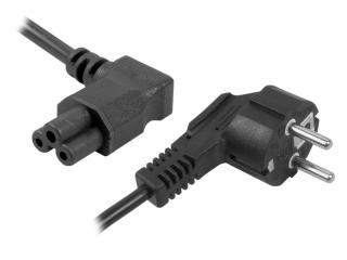 Kabel zasilający do laptopa, 3 m, koniczynka, wtyk kątowy.