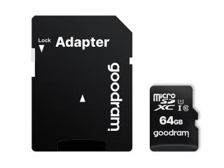 KARTA GOODRAM Micro SD 64GB, Class10 UHS + adapter.