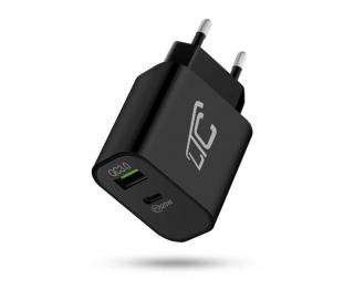 Ładowarka sieciowa QC3.0 PD 3A/QC USB 3A 20W czarna LTC