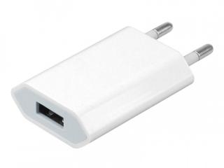 ŁADOWARKA SIECIOWA USB 1A BIAŁA, PŁASKA, HQ, IC PROTECT.