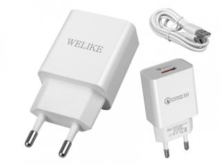 Ładowarka sieciowa WK-019C USB QUICK CHARGE 3.0 5V 3A+kabel USB-C