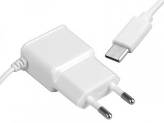 Ładowarka sieciowa wtyk USB type-C 1A biała