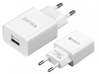 Ładowarka sieciowa z gniazdem USB, WK-019,Quick Charge 3.0 5V 3A(11000)