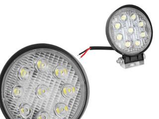 Lampa robocza 9 LED 27W, okrągła FLOOD OFF ROAD.