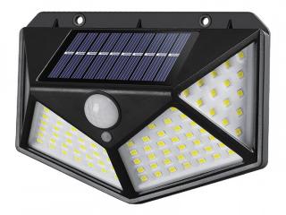 Lampa ścienna solarna LTC 100 x SMD, 10 W, 1000 lm, sensor zmierzchu, 1200 mAh.