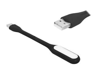Lampka komputerowa USB gumowa, czarna.