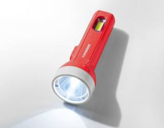 Latarka ręczna TS-2206 1-LED 70lm+1-LED COB 80lm 2xAA,czerwona