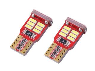 LED AMIO CANBUS 18SMD 4014 T10e (W5W) White 12V, komplet 2szt.