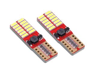 LED AMIO CANBUS 24SMD 4014 T10e (W5W) White 12V/24V komplet 2szt.