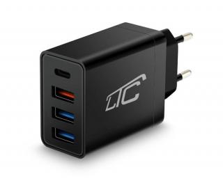 LTC Ładowarka sieciowa QC 3.0 PD 20W/QC 3.0 + 2 USB 2,4A 36W czarna