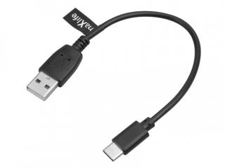 Maxlife kabel USB Type-C  0,2m, 2A, czarny.