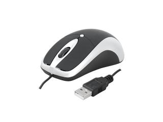 Mysz optyczna przewodowa USB HADES czarno-srebrna LTC