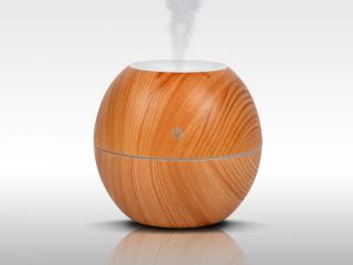 Nawilżacz powietrza LTC, podświetlany w 4 kolorach, 130 ml, jasne drewno.