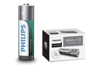 PHILIPS Baterie alkaliczne przemysłowe LR03I10C/10, AAA LR03 1.5V, op.10szt