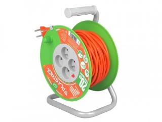 Przedłużacz bębnowy ECO LINE 20m pomarańczowy 4x2+Z, 10A,230W, przewód3x1mm H05VV