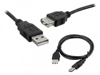 Przedłużacz USB typ A, wtyk-gniazdo, 1 m.