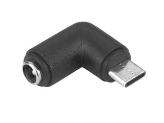 Przejście: USB Type-C  -DC 2,1 kątowe