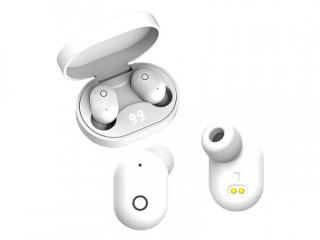 Słuchawki douszne Bluetooth Somostel Earbuds TWS J18 + etui ładujące, białe.