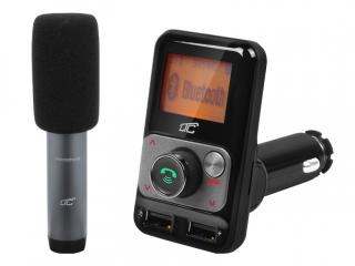 Transmiter FM LTC Bluetooth BT,  z mikrofonem Karaoke 2xUSB 1+2,4A TR225.