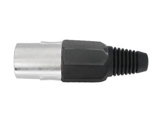 Wtyk mikrofonowy 3P na kabel czarny