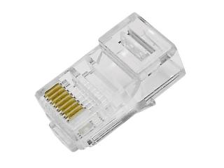 Wtyk RJ45 KAT5E drut, pass through.